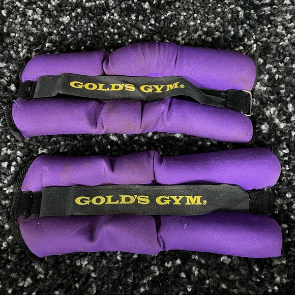 Bundle of 2 Wrap Around 2.6lbs Each Ankle Weights From Gold’s Gym Purple/Black - Picture 6 of 7